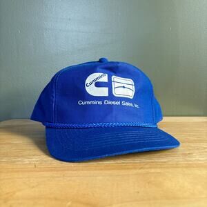 Vintage Cummins Diesel Sales Blue Snapback Hat